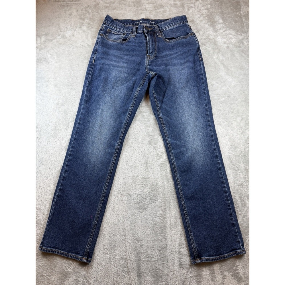 Old Navy Jeans Men's 29x30 Blue Cotton Blend Straight Leg Built In Flex(29x28.5)